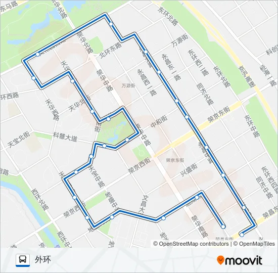 公交开发区1路的线路图
