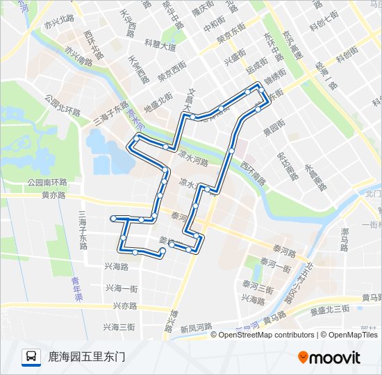 公交开发区3路的线路图