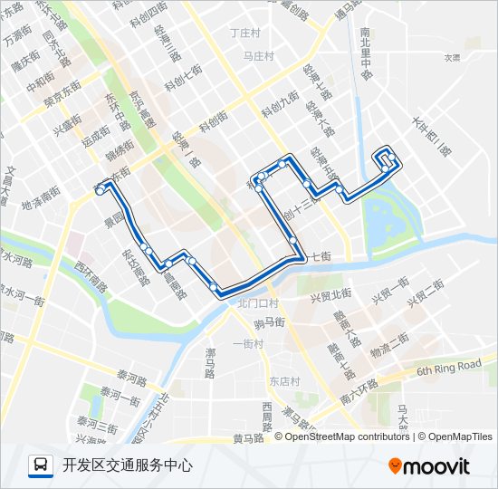公交开发区8路的线路图