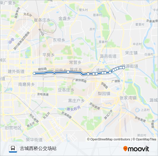 322 bus Line Map