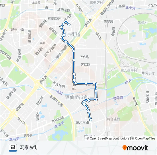 445 Bus Line Map