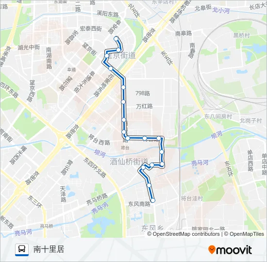 445 Bus Line Map
