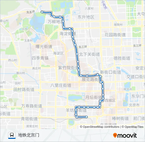 夜8 Bus Line Map
