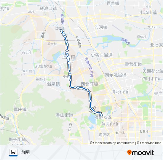 公交303路的线路图