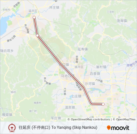 S2线 train Line Map