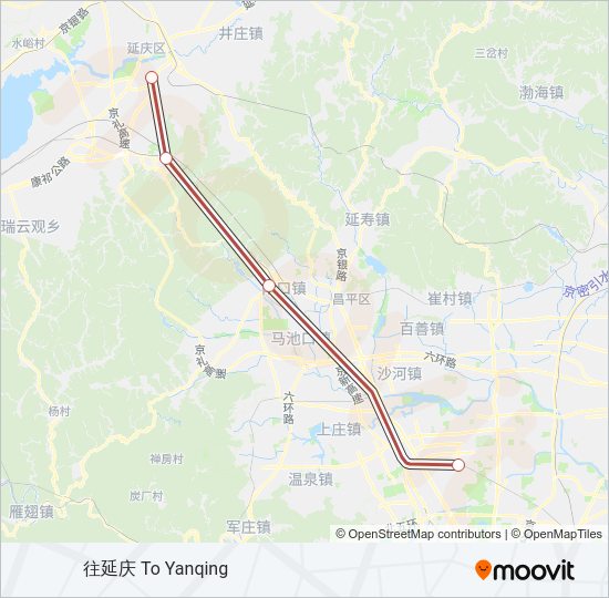 火车S2路的线路图