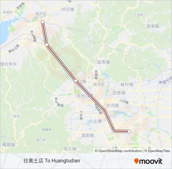 火车S2路的线路图