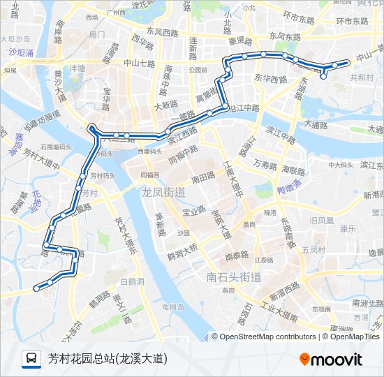 公交1路的线路图