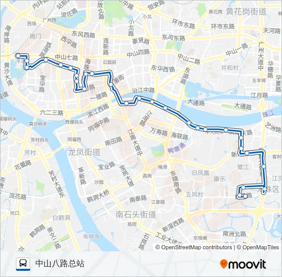 8路 Bus Line Map