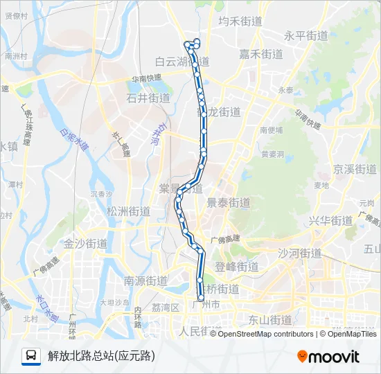 公交21路的线路图