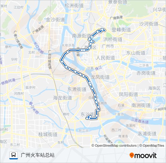 公交52路的线路图