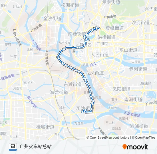 公交52路的线路图