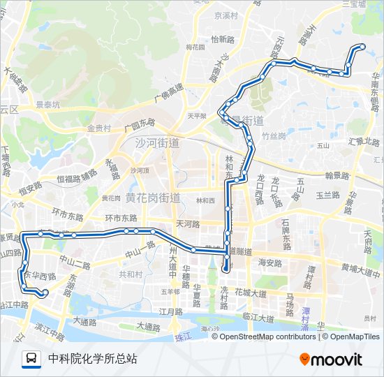 公交54路的线路图