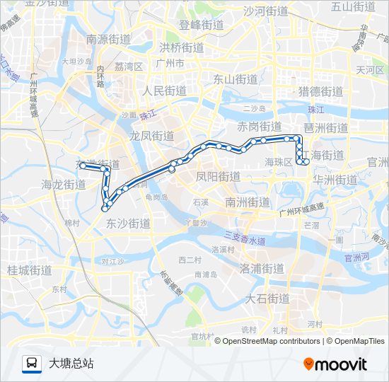 公交69路的线路图