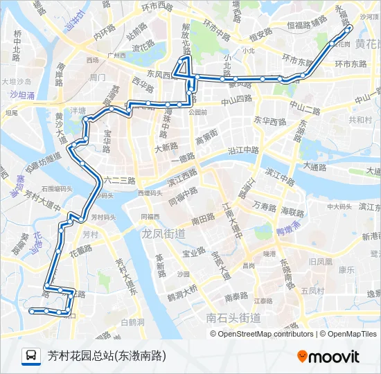 74路 Bus Line Map