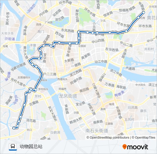公交74路的线路图
