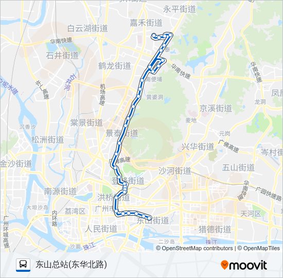 公交76路的线路图