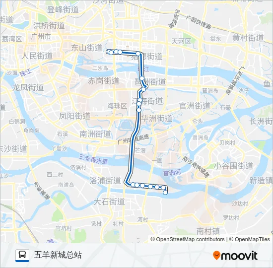 公交90路的线路图