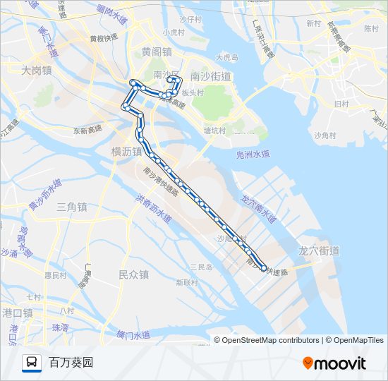 公交南2路的线路图