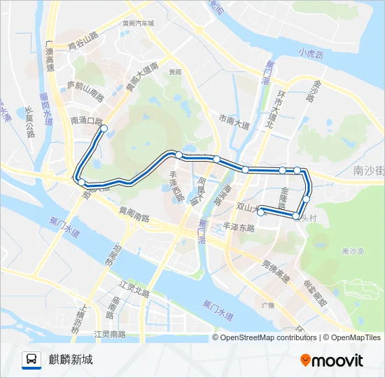 公交南6路的线路图