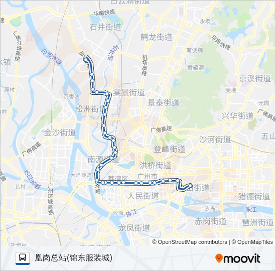 公交夜2路的线路图