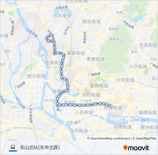 公交夜2路的线路图