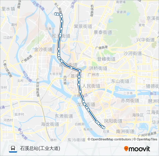 公交夜3路的线路图