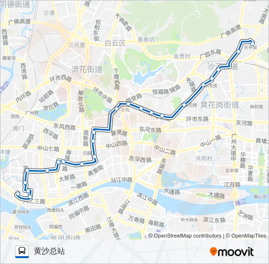 公交夜5路的线路图