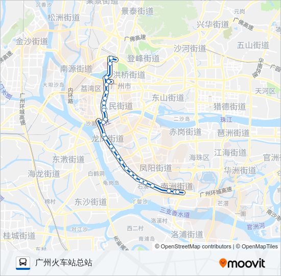 公交夜7路的线路图