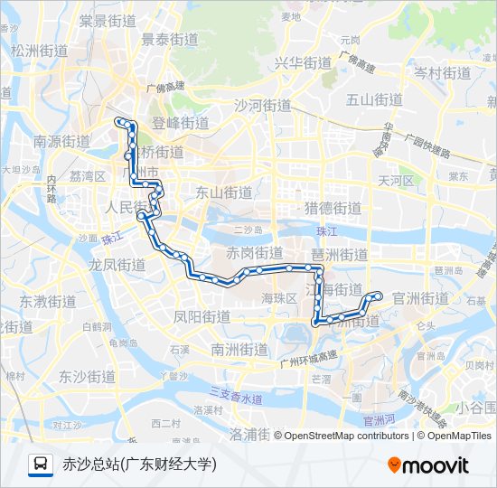 公交夜8路的线路图
