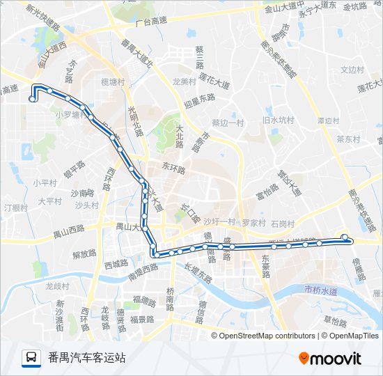公交番1路的线路图