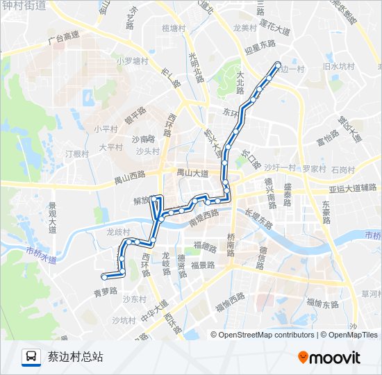 公交番2路的线路图