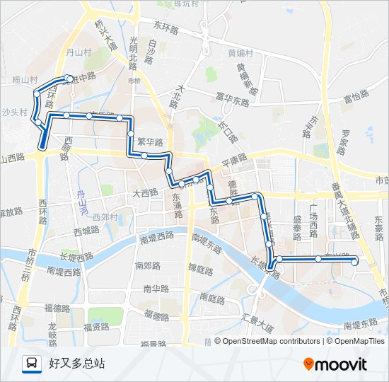 公交番4路的线路图