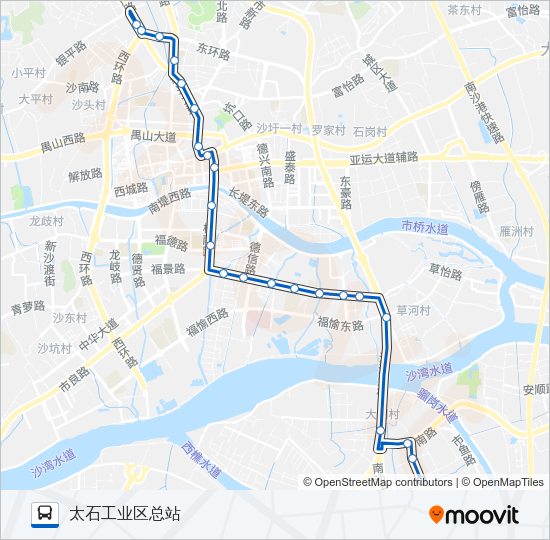 公交番5路的线路图