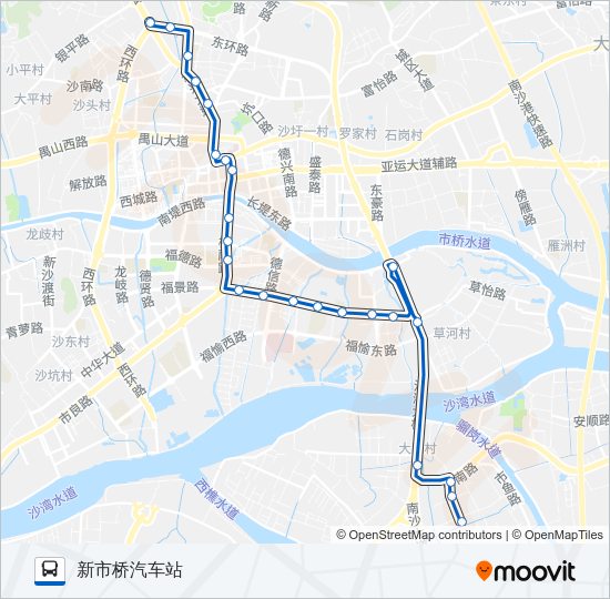 公交番5路的线路图