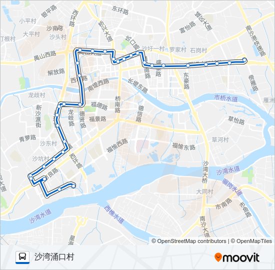 公交番6路的线路图