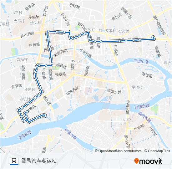 公交番6路的线路图