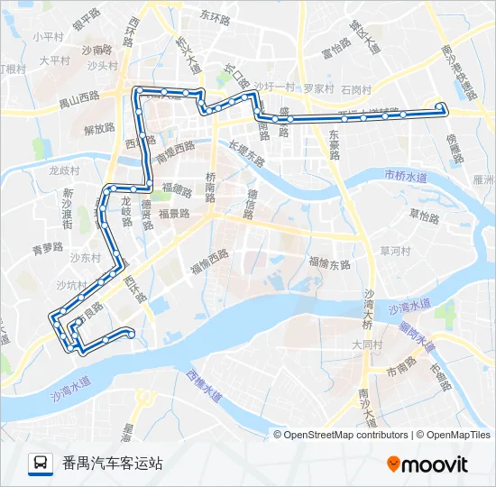公交番6路的线路图