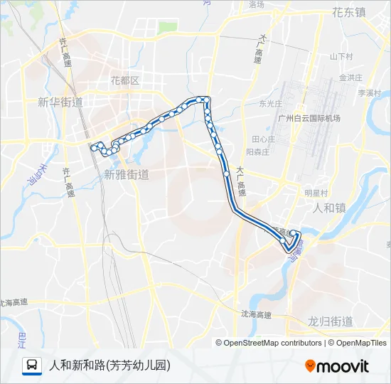 公交花1路的线路图