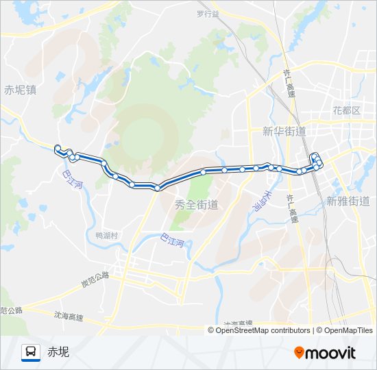 公交花2路的线路图