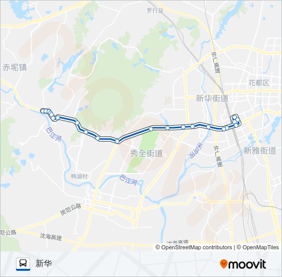 公交花2路的线路图