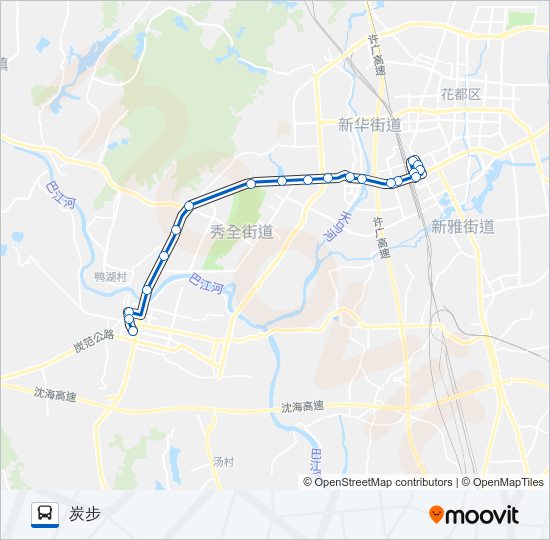公交花5路的线路图