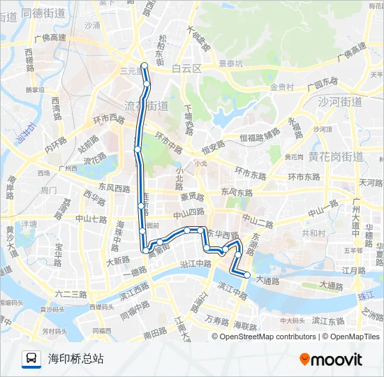 公交101路的线路图