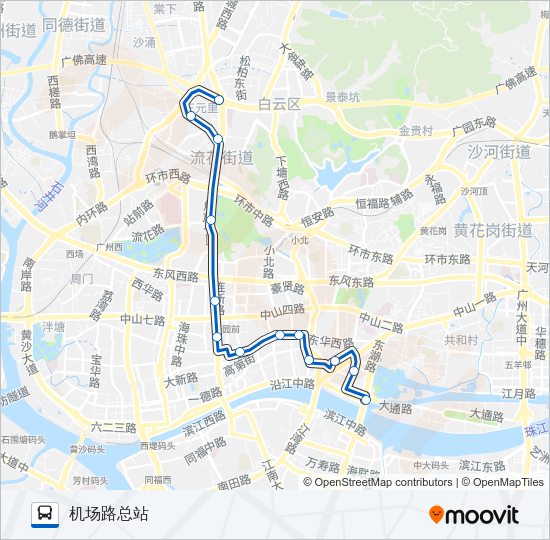 公交101路的线路图