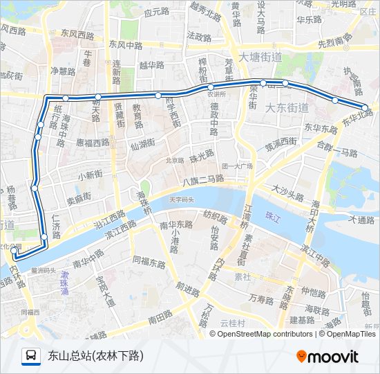 公交102路的线路图