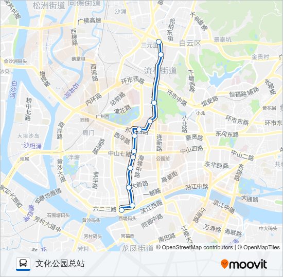 公交103路的线路图