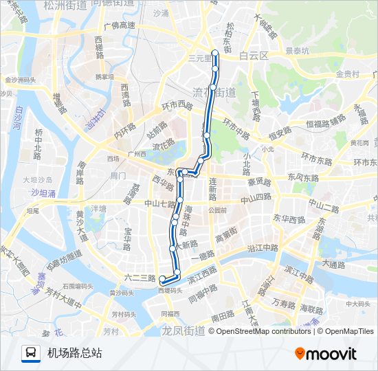 公交103路的线路图