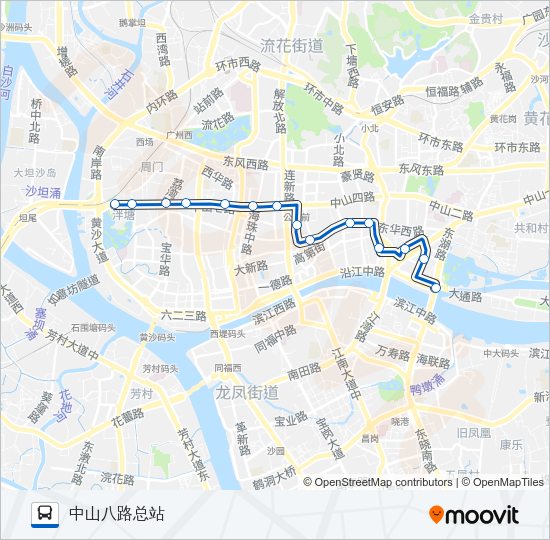 公交104路的线路图