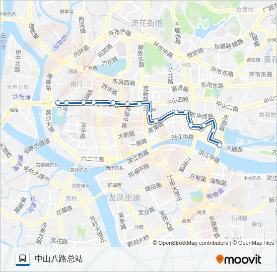 公交104路的线路图
