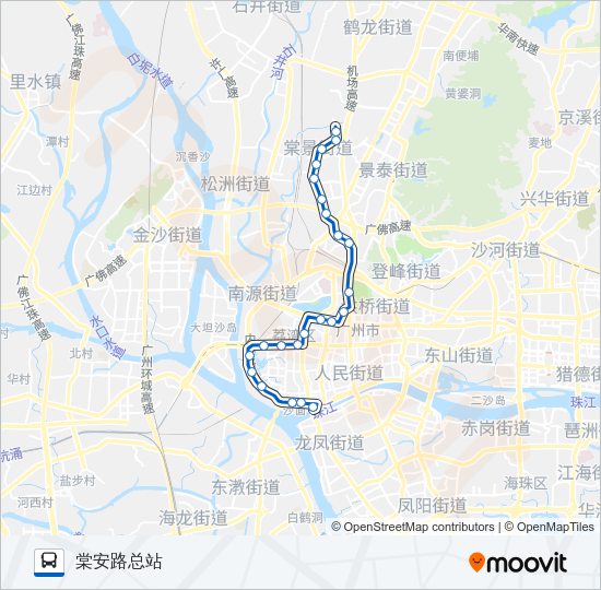 公交105路的线路图
